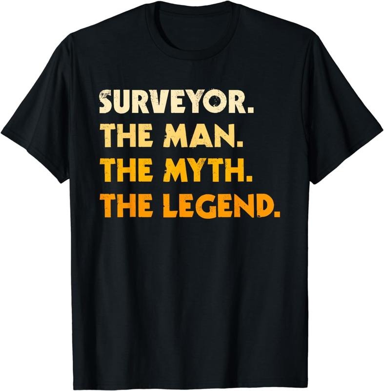 [100% Cotton]Surveyor Gifts Funny Land Surveying The Man, Myth Legend T-Shirt Hoodie, Sweatshirt | WearSparks.com