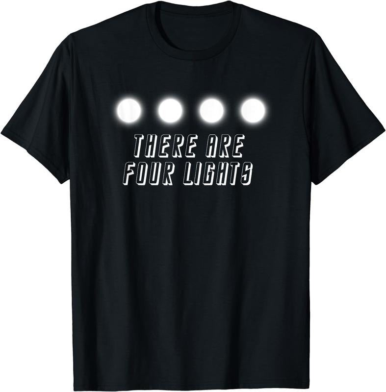 [100% Cotton]THERE ARE FOUR LIGHTS T-Shirt Black Hoodie, Sweatshirt | WearSparks.com