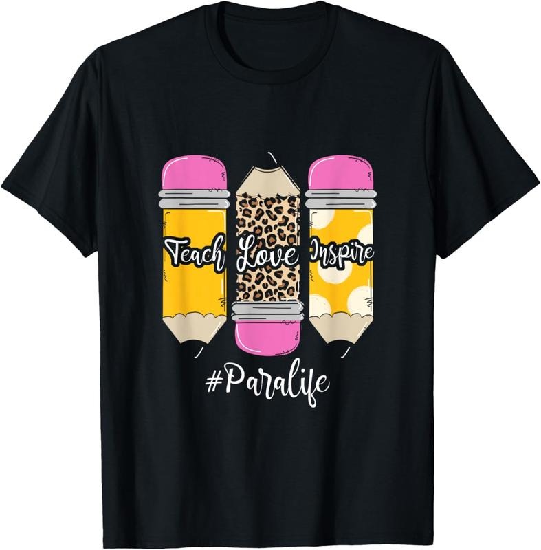 100% Cotton Teach Loves Inspire Para Life Paraprofessional Teacher T-Shirt Hoodie, Sweatshirt | WearSparks.com