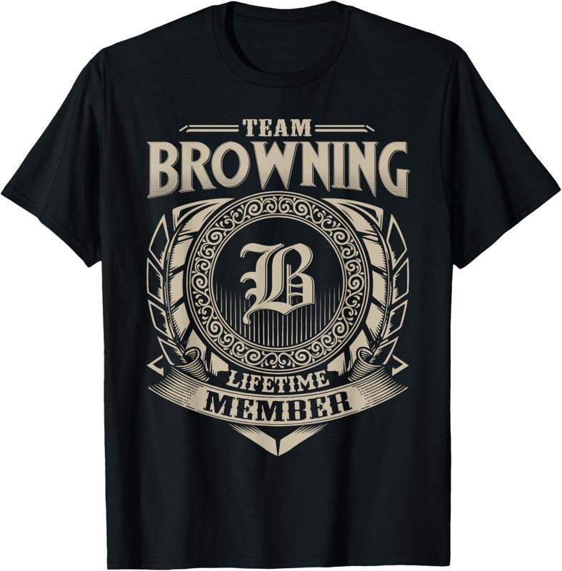 100% Cotton Team BROWNING Lifetime Member Vintage BROWNING Family T-Shirt Hoodie, Sweatshirt | WearSparks.com
