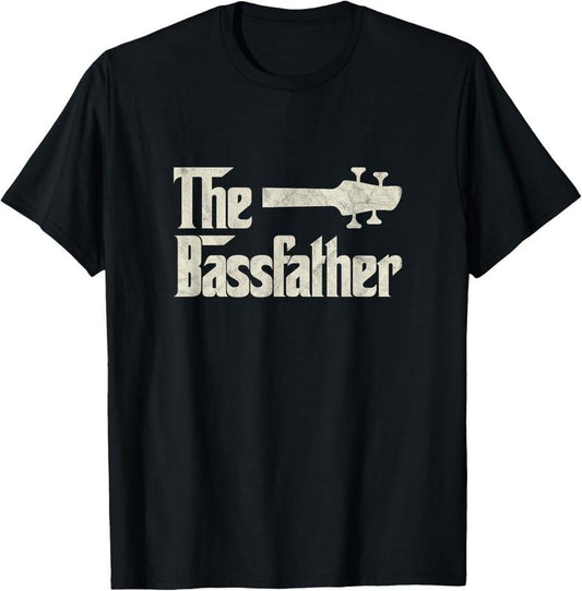 100% Cotton The Bassfather - Distressed Bass Player Dad Fathers Day T-Shirt Hoodie, Sweatshirt | WearSparks.com