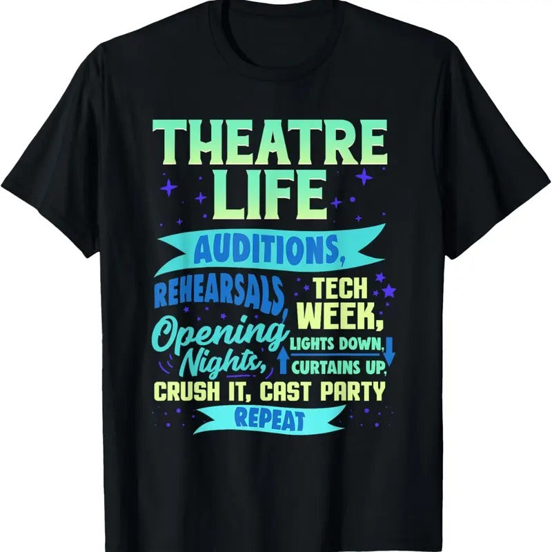 100% Cotton Theatre Nerd Actor Gift Shirt Funny Musical Theater Thespian T-Shirt Hoodie, Sweatshirt | WearSparks.com
