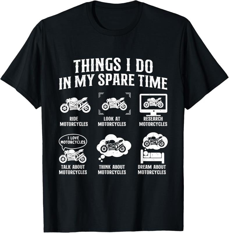 100% Cotton Things I Do In My Spare Time - Biker Motorcycle Rider Riding T-Shirt Hoodie, Sweatshirt | WearSparks.com