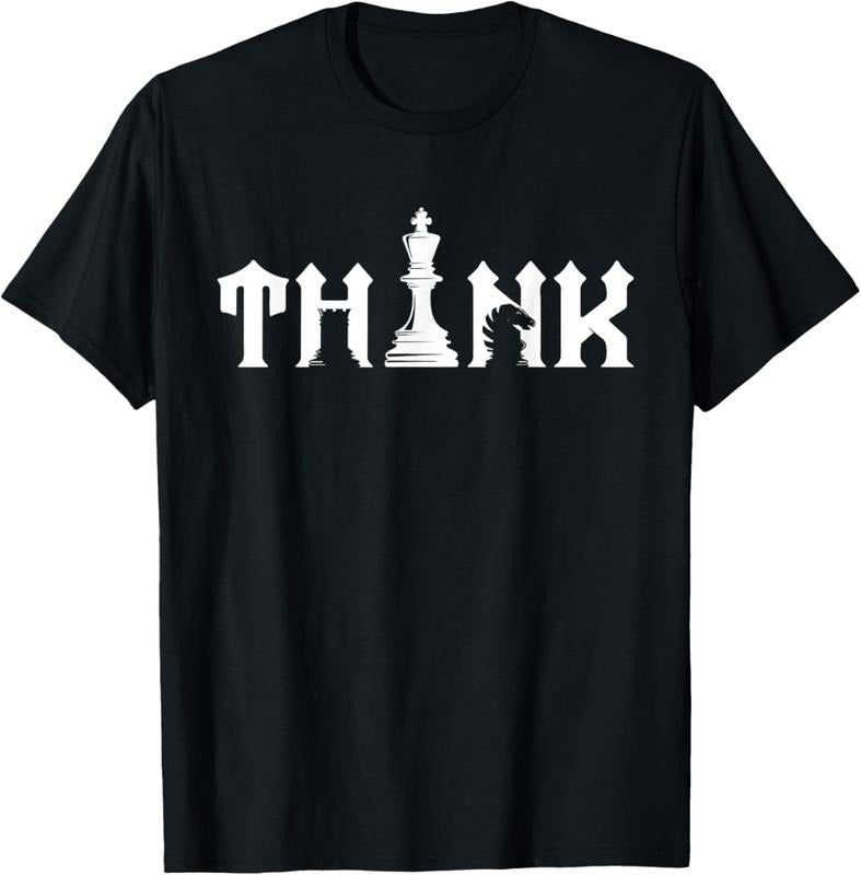 100% Cotton Think Retro Vintage Chess Pieces Player Gift Chess Lover T-Shirt Hoodie, Sweatshirt | WearSparks.com