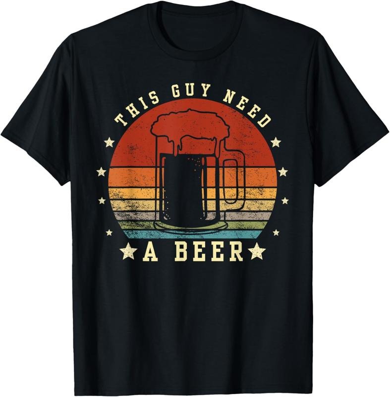 100% Cotton This Guy Needs A Beer Pun Funny Craft Dad Drinking Birthday T-Shirt Hoodie, Sweatshirt | WearSparks.com
