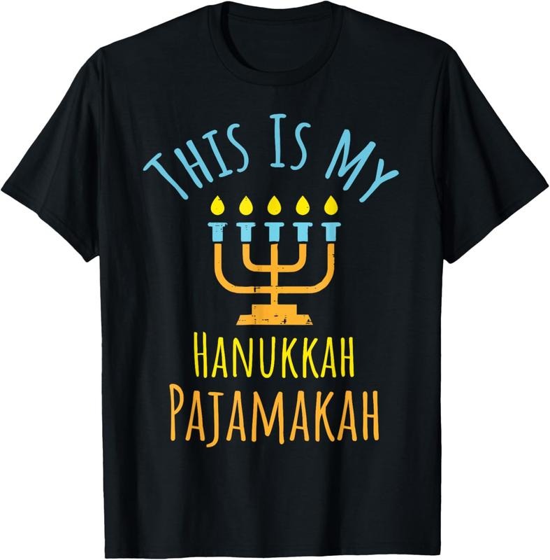 100% Cotton This Is My Hanukkah Pajamakah, Chanukah Pajama T-Shirt Hoodie, Sweatshirt | WearSparks.com