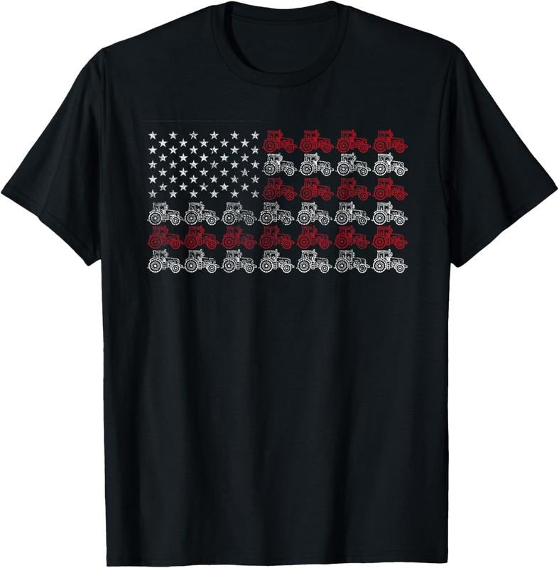 100% Cotton Tractor American Flag Farmer T-Shirt Hoodie, Sweatshirt | WearSparks.com