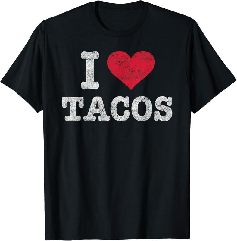 100% Cotton Trendy Vintage I Love Tacos Gift T-Shirt Hoodie, Sweatshirt | WearSparks.com