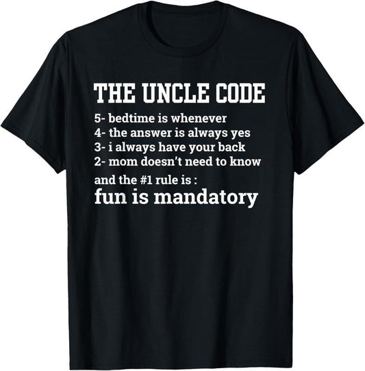 100% Cotton Uncle Code Art For Men First Time Uncle Brother Nephew Niece T-Shirtstyle{n002}2 T-Shirts, Hoodie, Sweatshirt