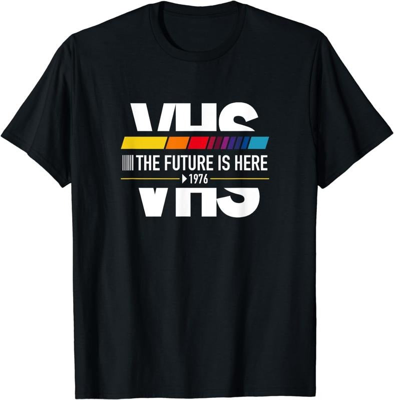 [100% Cotton]VHS Vintage The Future is Here 1976 T-Shirt Hoodie, Sweatshirt | WearSparks.com