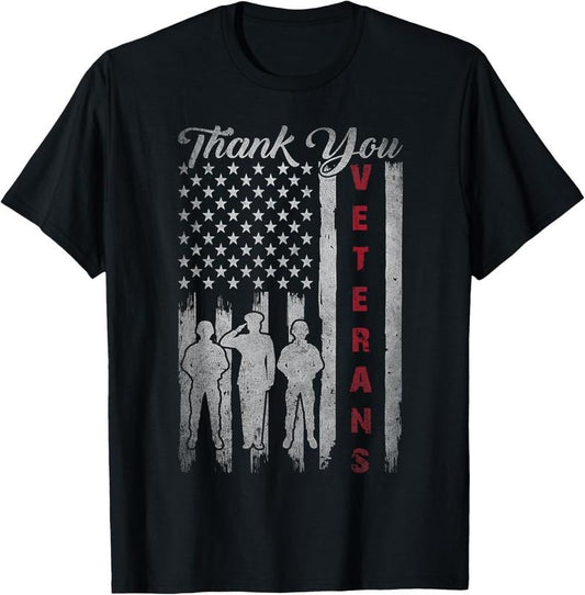 100% Cotton Veterans Day Thank You Veterans Proud Patriotic USA Flag T-Shirt Hoodie, Sweatshirt | WearSparks.com