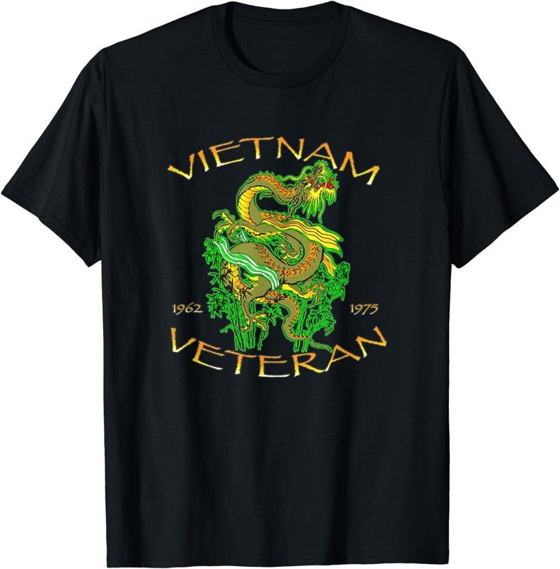 [100% Cotton]Vietnam Veteran Ribbons and Dragon T-Shirt Hoodie, Sweatshirt | WearSparks.com