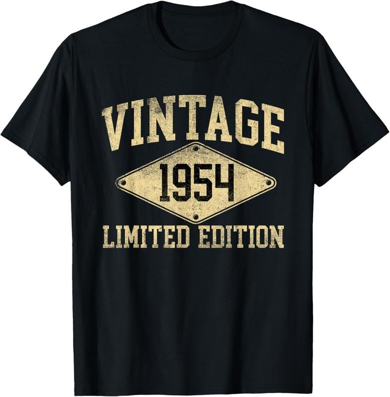 100% Cotton Vintage 1954 Limited Edition Year Of Birth Birthday T-Shirt Hoodie, Sweatshirt | WearSparks.com