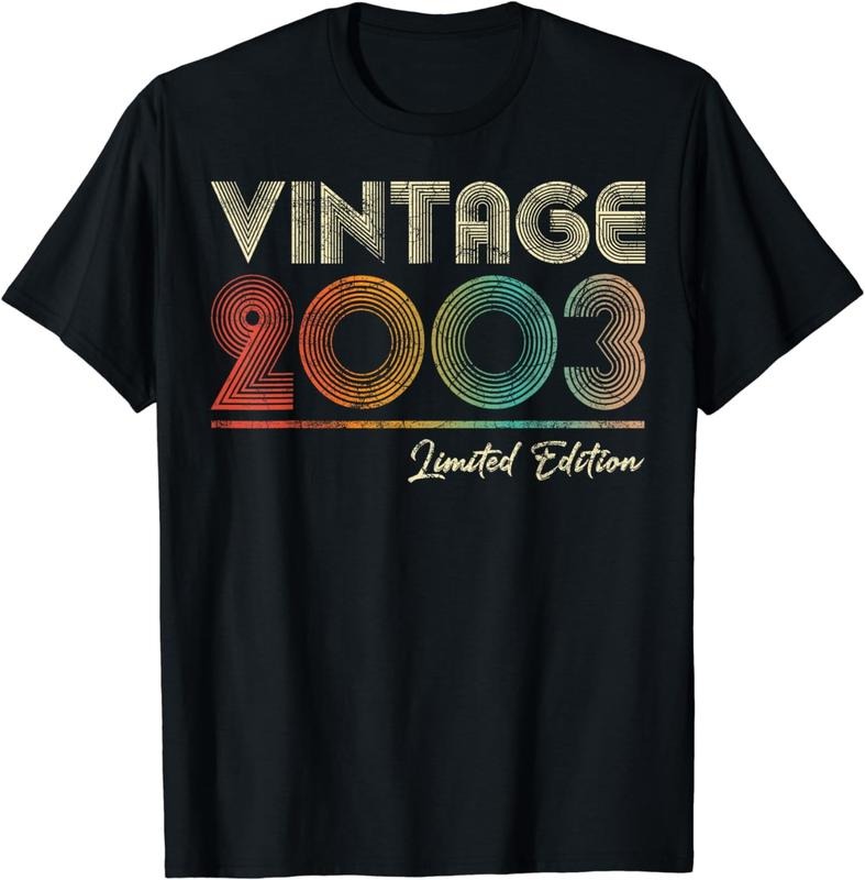 [100% Cotton]Vintage 2003 21 Year Old 21st Birthday Gift for Him & Her T-Shirt Hoodie, Sweatshirt | WearSparks.com