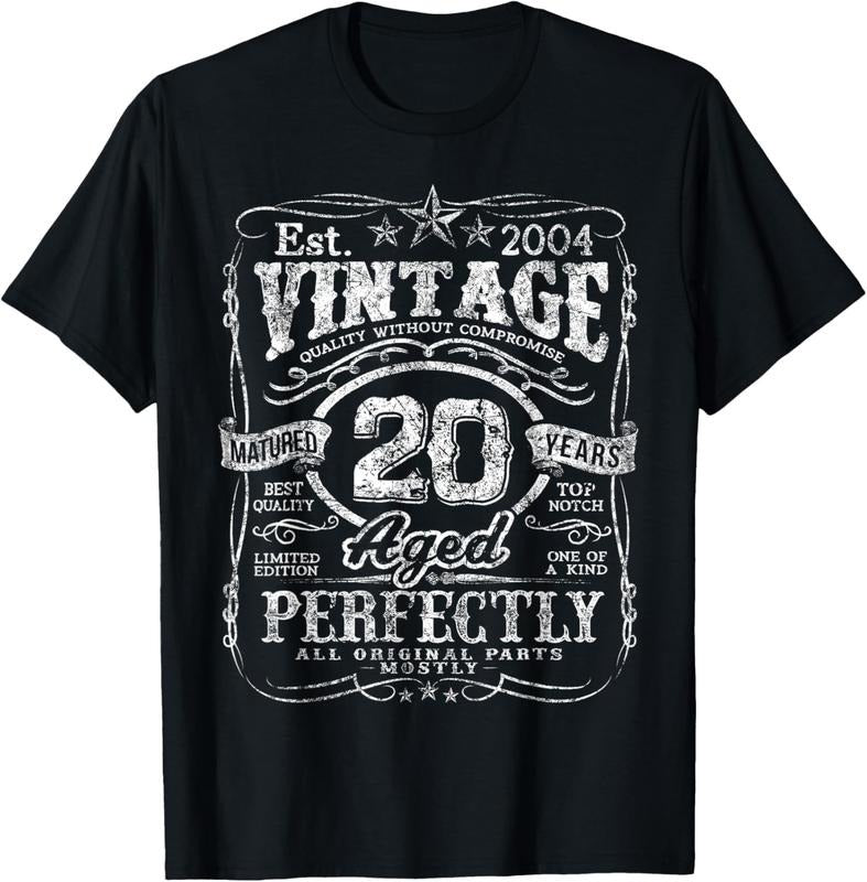 100% Cotton Vintage 2004 Limited Edition 20 year old Gifts 20th Birthday T-Shirt Hoodie, Sweatshirt | WearSparks.com