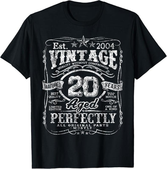 100% Cotton Vintage 2004 Limited Edition 20 year old Gifts 20th Birthday T-Shirt Hoodie, Sweatshirt | WearSparks.com