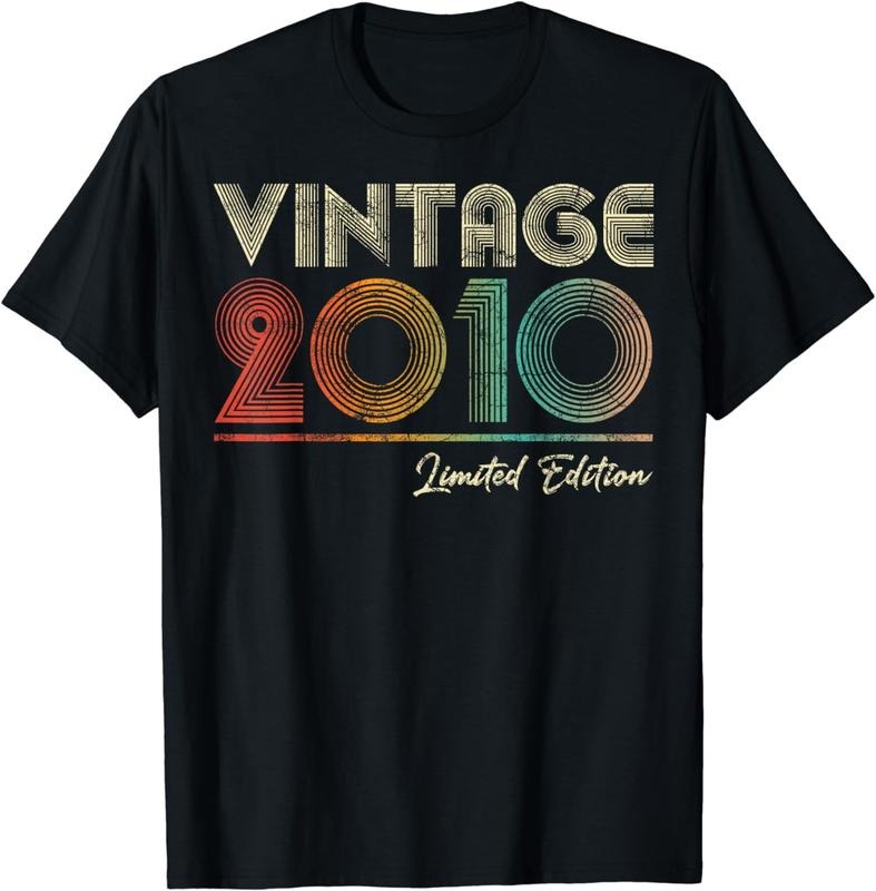 [100% Cotton]Vintage 2010 14 Year Old 14th Birthday Gift for Girls Boys T-Shirt Hoodie, Sweatshirt | WearSparks.com