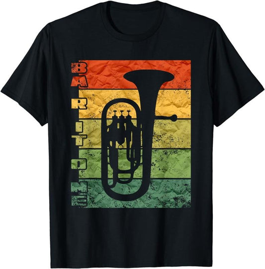 [100% Cotton]Vintage Baritone Horn Tee Baritone Horn Marching Band Shirt T-Shirt Hoodie, Sweatshirt | WearSparks.com