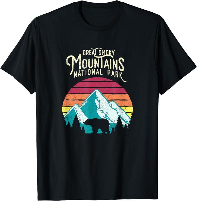 [100% Cotton]Vintage Great Smoky Mountains National Park Bear T Shirt Hoodie, Sweatshirt | WearSparks.com