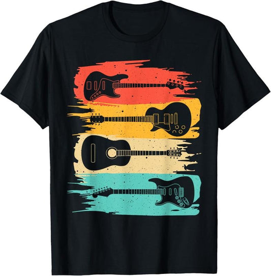 100% Cotton Vintage Guitar Gift For Men Women Music Band Guitarist Stuff T-Shirt Hoodie, Sweatshirt | WearSparks.com