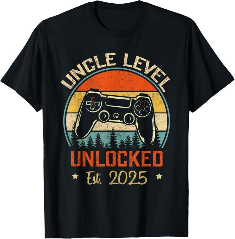 100% Cotton Vintage Leveled Up To Uncle - Uncle Level Unlocked Est. 2025 T-Shirt Hoodie, Sweatshirt | WearSparks.com