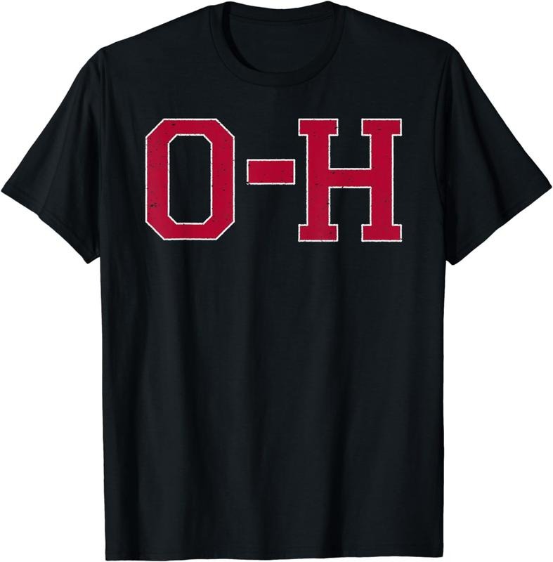 [100% Cotton]Vintage O-H I-O Double-sided T-Shirt Hoodie, Sweatshirt | WearSparks.com