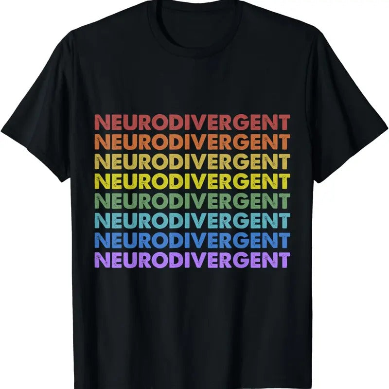 [100% Cotton]Vintage Retro Sunset Neurodivergent Neurodiversity Awareness T-Shirt Hoodie, Sweatshirt | WearSparks.com