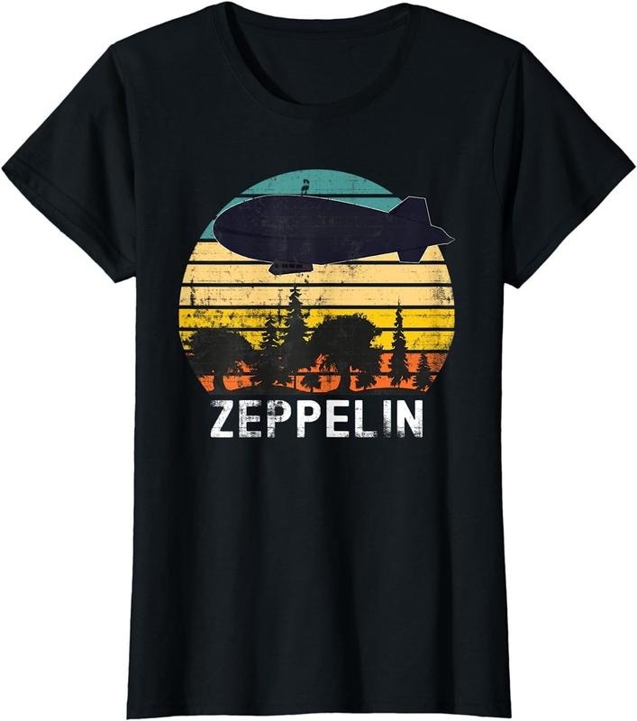 [100% Cotton]Vintage Retro Zeppelin - Distressed Style Dirigible Airship T-Shirt Hoodie, Sweatshirt | WearSparks.com
