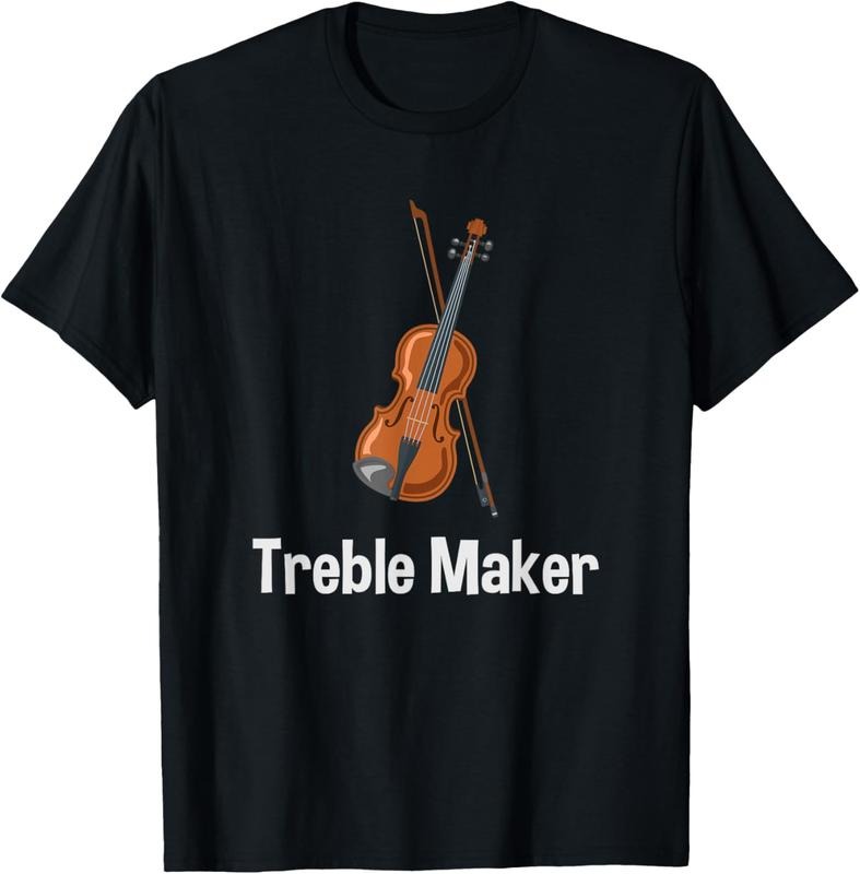 100% Cotton Violinist Shirt - Treble Maker Violin with bow Gift T-Shirt Hoodie, Sweatshirt | WearSparks.com