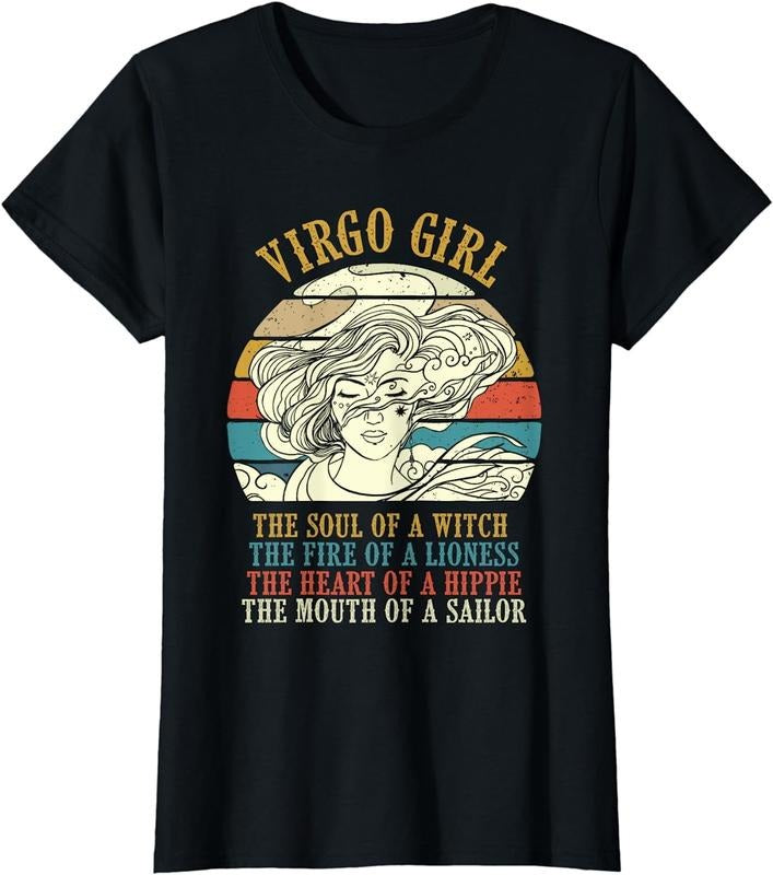 [100% Cotton]Virgo Girl - Birthday Zodiac Sign Astrology Horoscope T-Shirt Hoodie, Sweatshirt | WearSparks.com