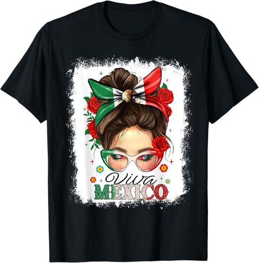 [100% Cotton]Viva Mexico Independence Day Shirts Women Girls Mexican Flag T-Shirt Hoodie, Sweatshirt | WearSparks.com