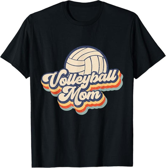 100% Cotton Volleyball Mom Mama Mothers Day Vintage Retro Funny Women T-Shirt Hoodie, Sweatshirt | WearSparks.com