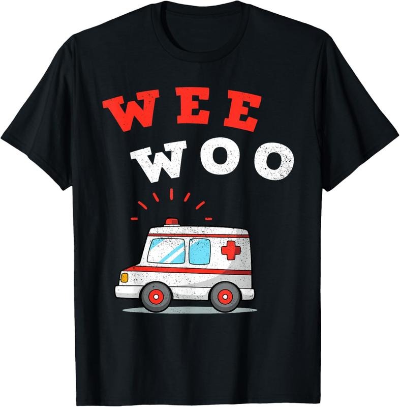 100% Cotton Wee Woo Ambulance AMR Funny EMS EMT Paramedic Gift T-Shirt Hoodie, Sweatshirt | WearSparks.com
