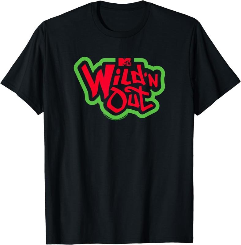 [100% Cotton]Wild 'N Out Green And Red Logo T-Shirt Hoodie, Sweatshirt | WearSparks.com