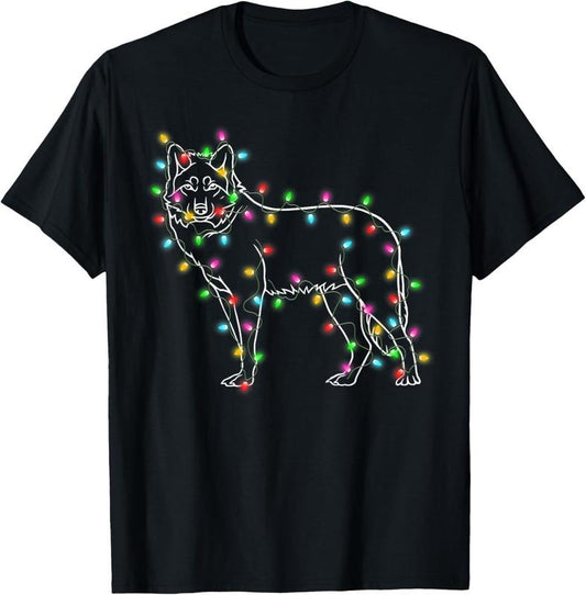 100% Cotton Wolfs Tree Christmas Sweater Xmas Pet Animal Wolf Lover Gift T-Shirt Hoodie, Sweatshirt | WearSparks.com