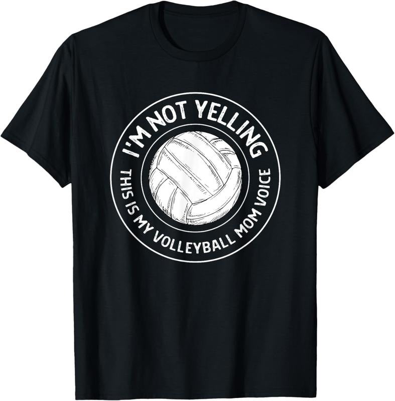 100% Cotton Women's Volleyball Mom Voice - Funny Volleyball Mama T-Shirt Hoodie, Sweatshirt | WearSparks.com