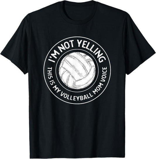 100% Cotton Women's Volleyball Mom Voice - Funny Volleyball Mama T-Shirt Hoodie, Sweatshirt | WearSparks.com