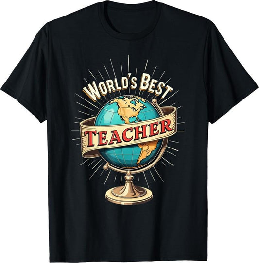 100% Cotton World's Best Teacher - Inspiring Educator Design T-Shirt Hoodie, Sweatshirt | WearSparks.com
