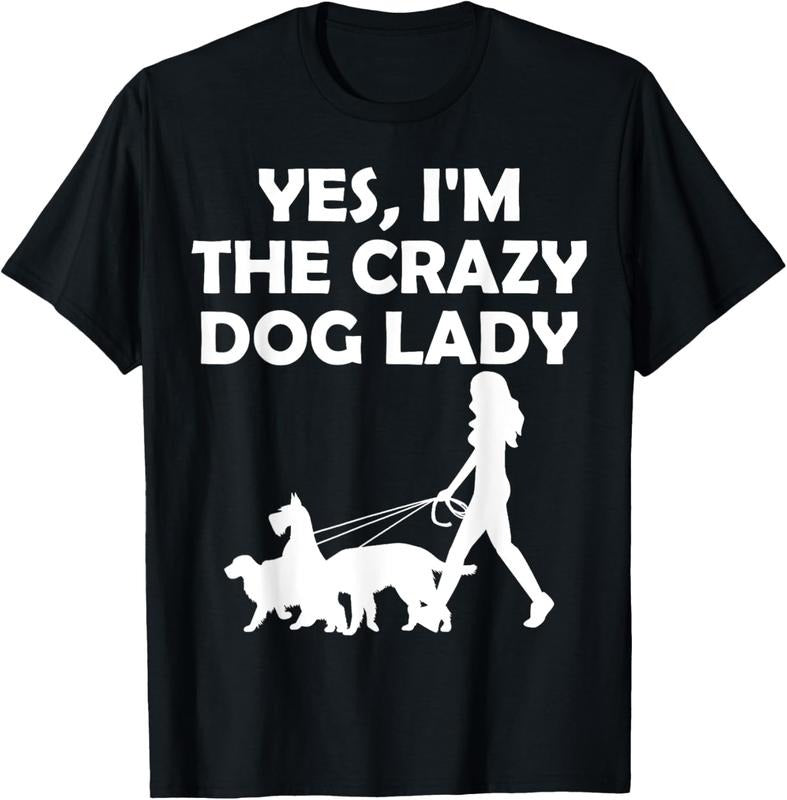 100% Cotton Yes I'm The Crazy Dog Lady T-Shirt Hoodie, Sweatshirt | WearSparks.com