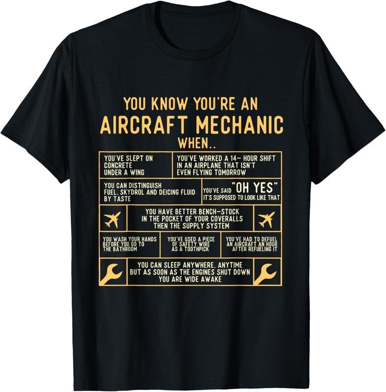 100% Cotton You Know You're An Aircraft Mechanic - Airplane Maintenance T-Shirt Hoodie, Sweatshirt | WearSparks.com