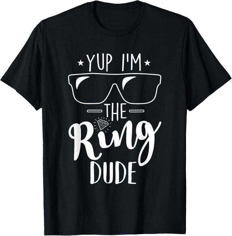100% Cotton Yup I'm The Ring Dude Funny Ring Bearer Wedding Gift T-Shirt Hoodie, Sweatshirt | WearSparks.com