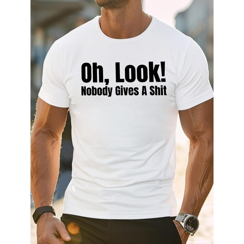 100% cotton T-shirt, 1 pc, 100% cotton T-shirt, sarcasm Expressing blunt indifference pure cotton men's T-shirt comfort...