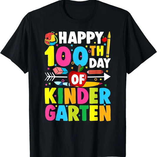 100 Days Of Kindergarten - Happy 100th Day Of School T-Shirt Hoodie, Sweatshirt | WearSparks.com