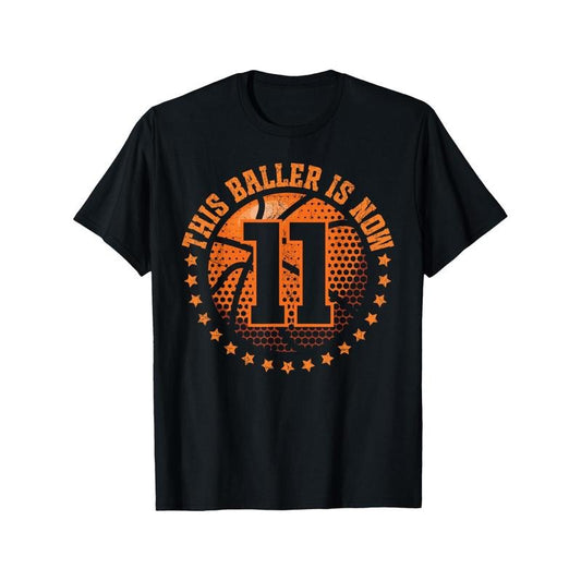 11 Year Old Basketball 11th Birthday Boy Basketball Player T-Shirt Men's T-shirt Funny pattern, Casual and comfortable...