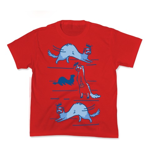 French Fashion Model Ferrets Kid's Tee