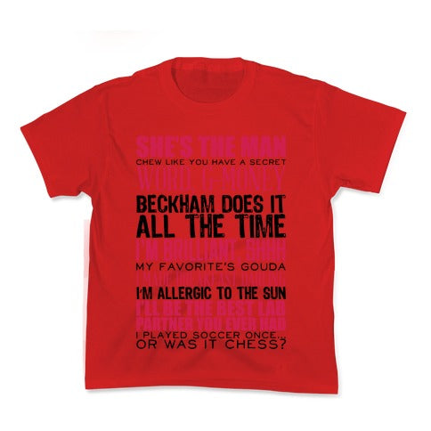 She's The Man Quotes Kid's Tee