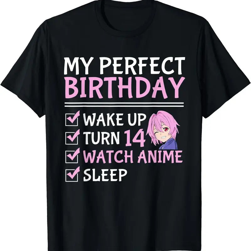 14Th Perfect Birthday Watch Anime 14 Years Old Anime Girls TShirt Hoodie, Sweatshirt | WearSparks.com