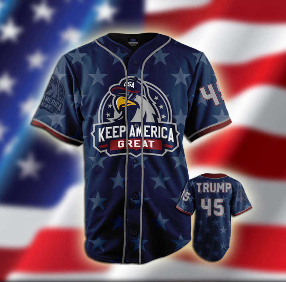 4th of July Eagle Baseball Jersey – Patriotic Design for Great America Sports