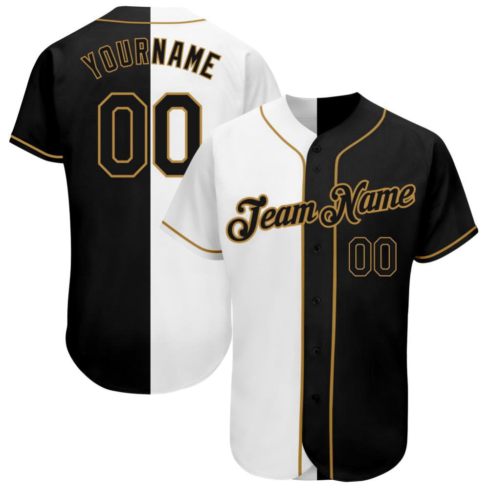 Custom Old Gold Split Baseball Jersey – Stylish Personalized Fashion