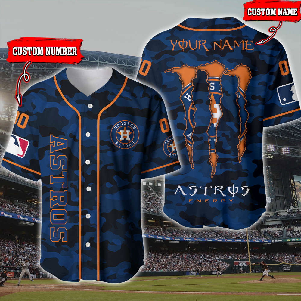 Custom Houston Astros 3D Printed Baseball Jersey – Personalized Fan Gear